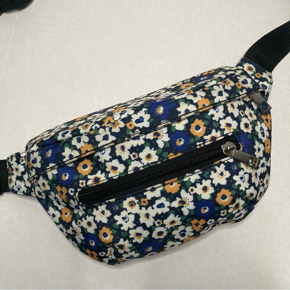MAD Engine Floral Waist Bag in Navy, White, Mustard